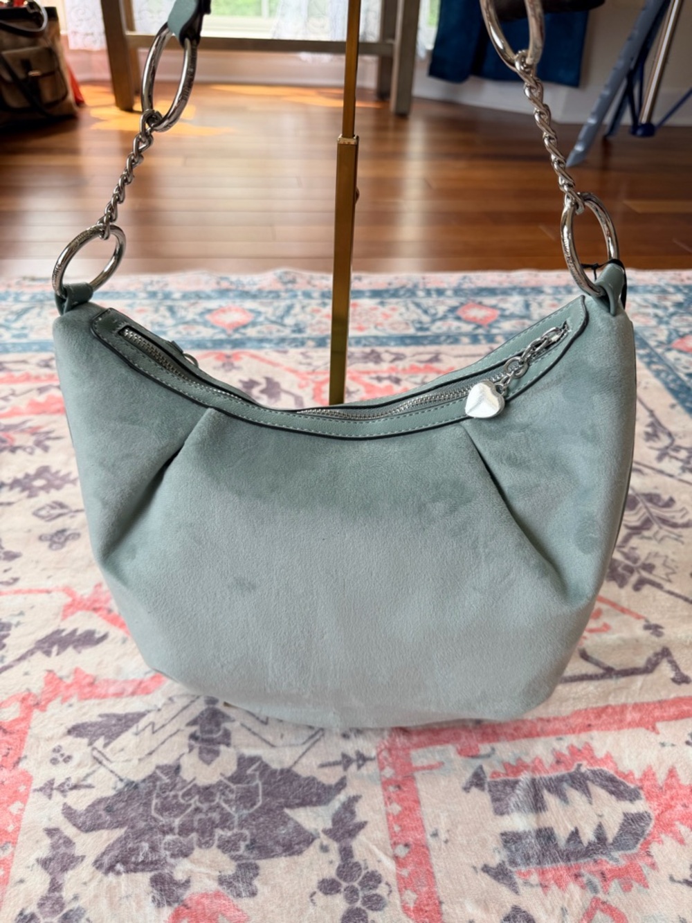 Juicy Couture Queen Couture Hobo Shoulder Bag in Sage Green. - Picture 7 of 16